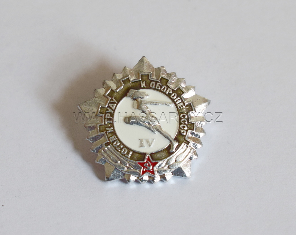 Odznak Připraven k práci a obraně SSSR IV.st.