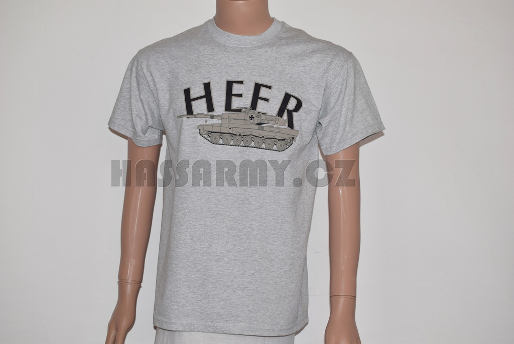 Triko krátký rukáv HEER-LEOPARD šedé