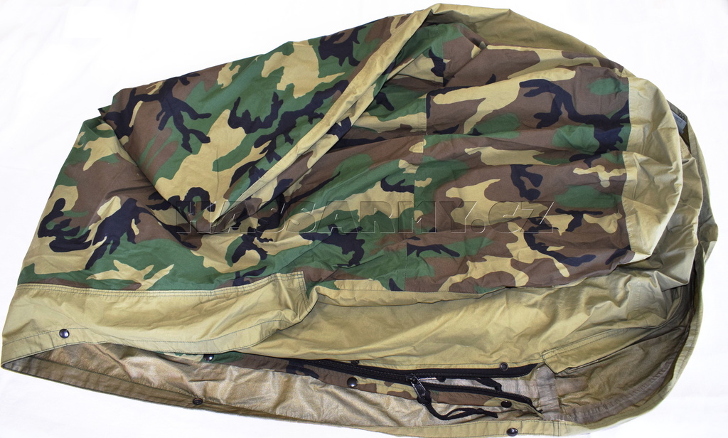 Obal na spací pytel US  woodland, použitý