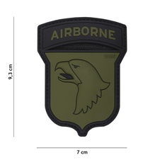 Nášivka Airborne 101st zelená PVC