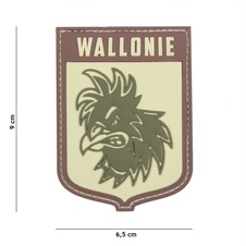 Nášivka Wallonia PVC hnědá