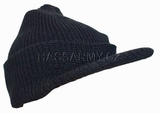 Čepice pletená US s kšiltem černá