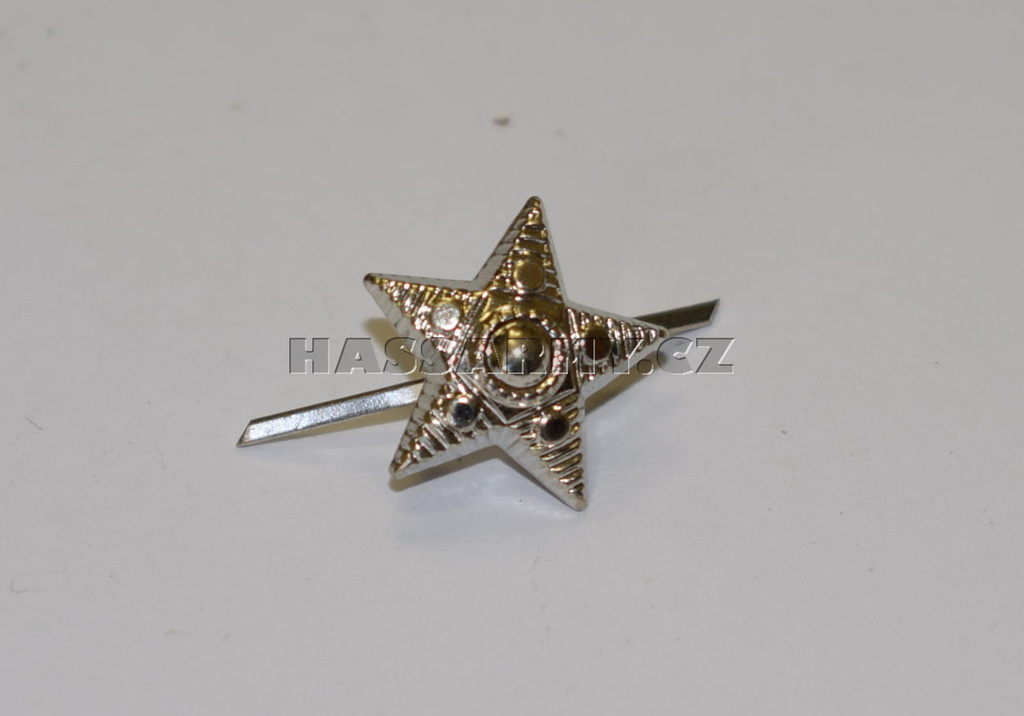 Odznak hvězda stříbřitá pěticípá malá AČR
