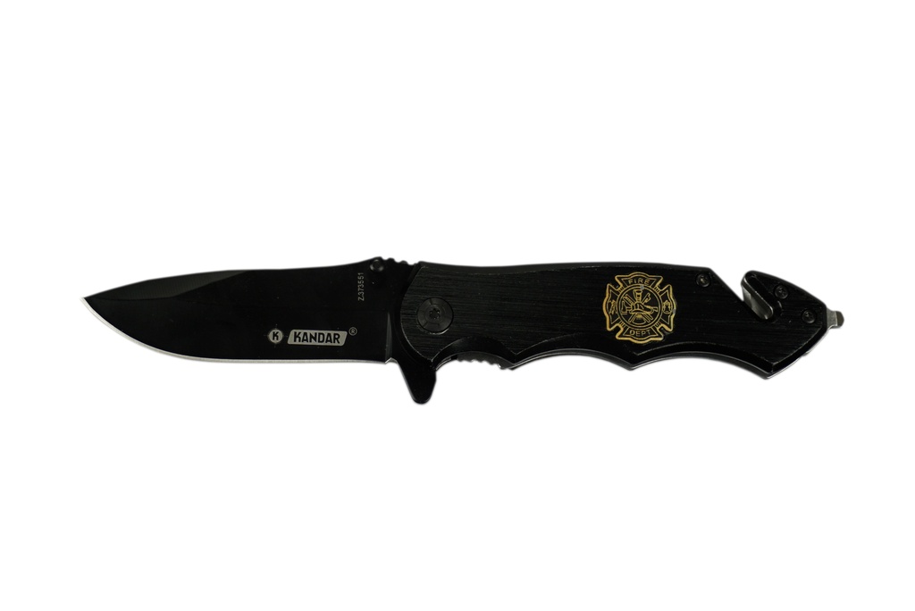 Nůž zavír. černý s řezákem pásů