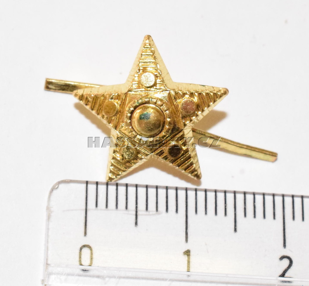 Odznak hvězda zlatová pěticípá malá AČR