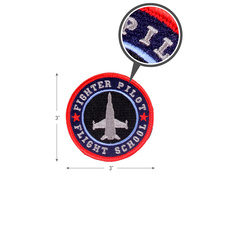 Nášivka FIGHTER PILOT FLIGHT SCHOOL velcro