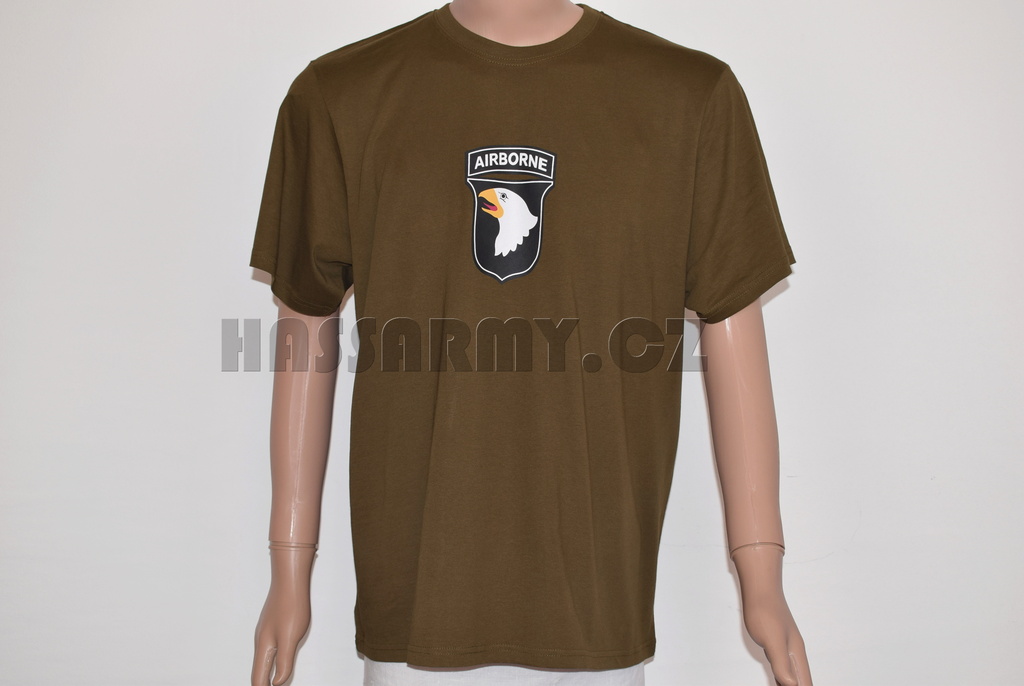 Triko krátký rukáv AIRBORNE zelené 