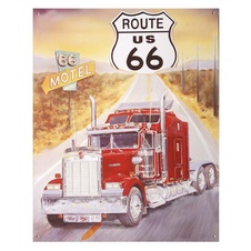 Cedule plechová Nákladní vozidlo Route 66 US