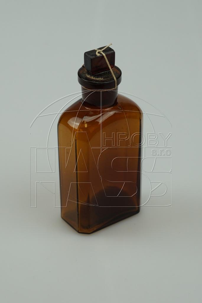 Sklenice hnědá 50 ml zabroušená úzká