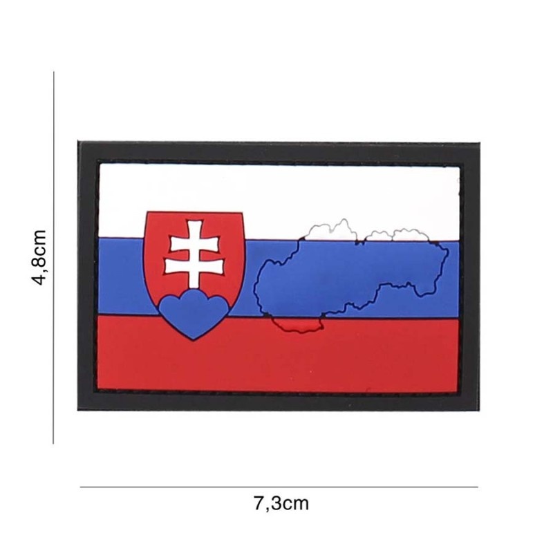 Nášivka Vlajka Slovensko s obrysem PVC