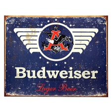 Cedule plechová  Budweiser budějovický pivovar ležák 