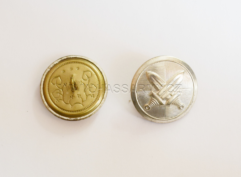 Knoflík velký stříbřitý 25mm