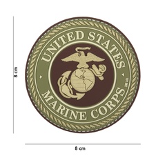 Nášivka US Marine Corps PVC hnědá