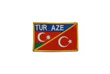 Nášivka vlajka Turecka a Ázerbájdžánu VELCRO