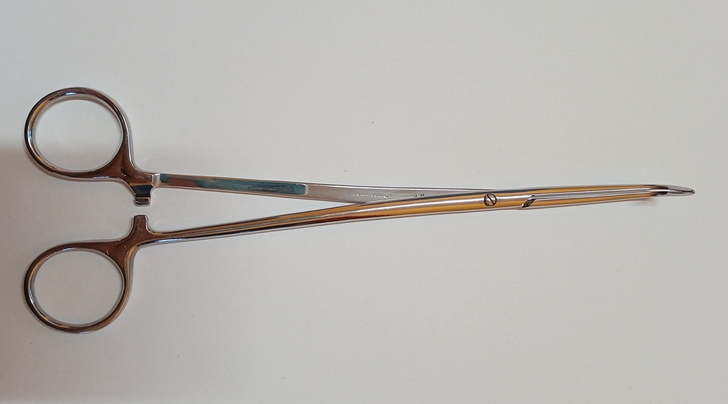 Svorka na cévy zahnutá jemná 230 mm /Kelly/