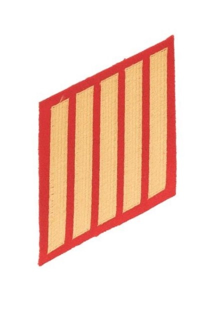 Nášivka US Námořní pěchoty 5 pruhů zlatá