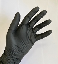 Rukavice vyšetřovací a ochranné černé 100 ks