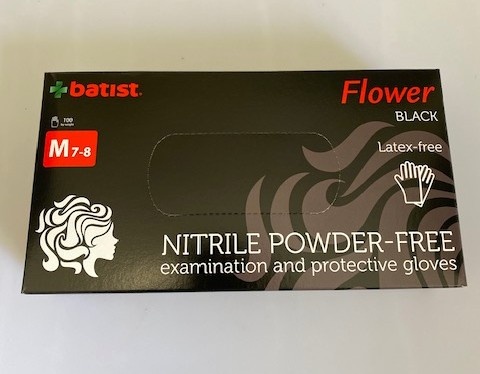 Rukavice vyšetřovací a ochranné černé 100 ks