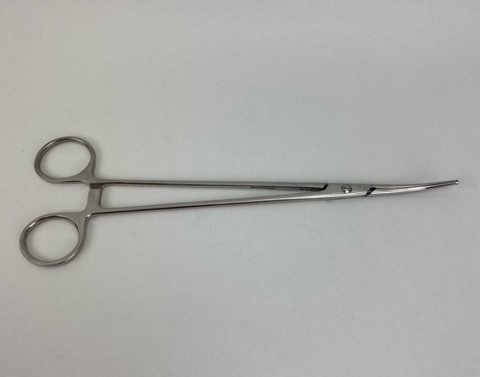 Svorka na cévy háčková zahnutá 200 mm /kocher/