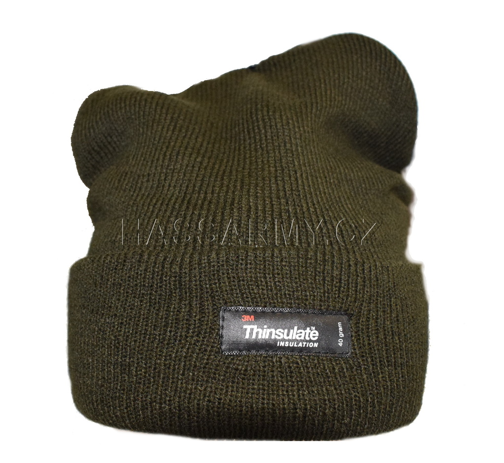 Čepice jemně pletená Thinsulate oliv