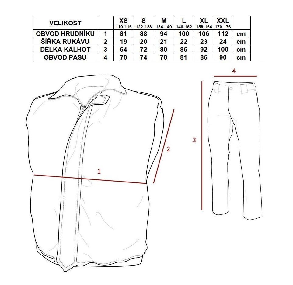 Komplet dětský  vesta+kalhoty FLECKTARN
