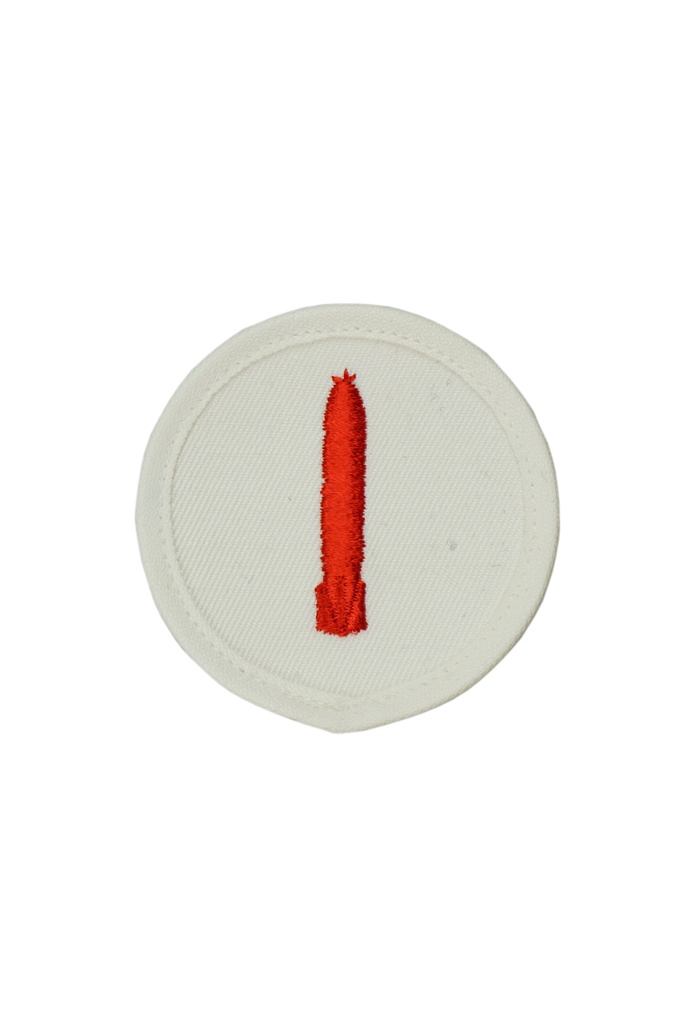 Nášivka NVA VOLKSMARINE torpedo bílá