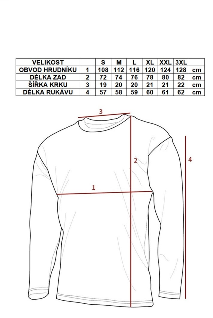 Triko dlouhý rukáv vz.95 