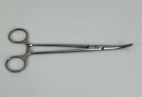 Svorka na cévy háčková zahnutá 190 mm /kocher/