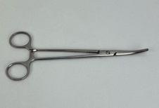 Svorka na cévy háčková zahnutá 190 mm /kocher/