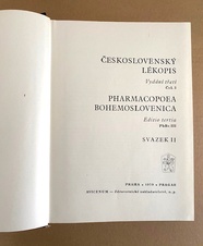 Československý lékopis 1. a 2. svazek 1970