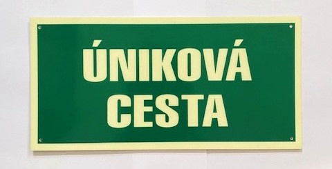 Tabulka bezpečnostní ÚNIKOVÁ CESTA