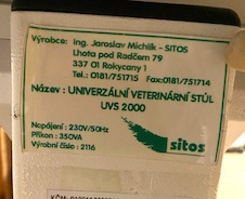 Stůl veterinární univerzální UVS 2000