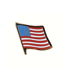 Odznak vlajka USA ZLATÝ