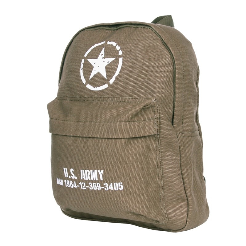 Batoh dětský U.S. ARMY plátěný ZELENÝ