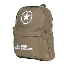 Batoh dětský U.S. ARMY plátěný ZELENÝ