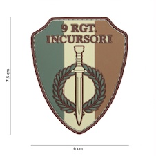 Nášivka 9 RGT Incursori PVC hnědá